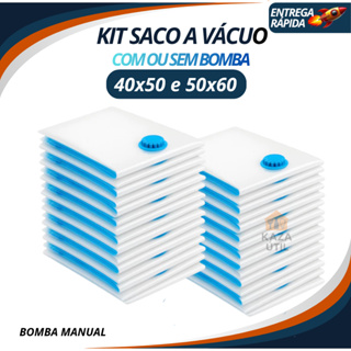 Sacos a Vácuo Organizador Roupas Edredom 40x50 50x60 compacta Espaço Anti umidade em Oferta na Shopee
