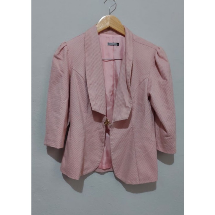 brechó casaco blazer feminino linho verde água/ jeans mescla preto/floral promoção