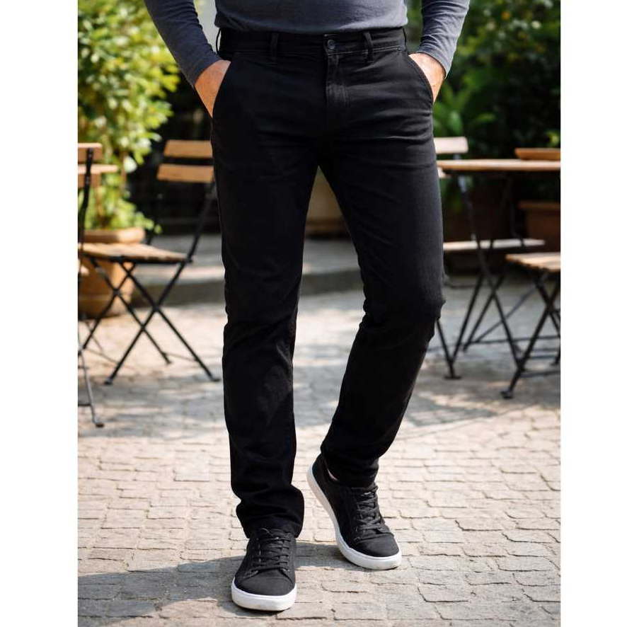 Calça Masculina Sarja  50 ao 56 Plus Size Elastano e Algodão Sarja Sport Fino Modelo Qualidade Premium Fabrica