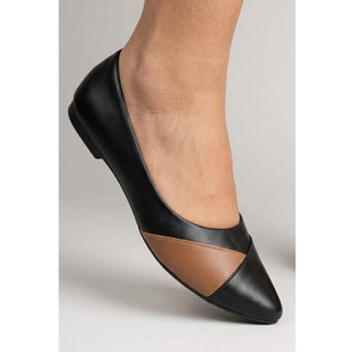 Sapatilha Feminino Bico Fino Rasteira Calçado Sapato Casual fechado marrom caramelo preto