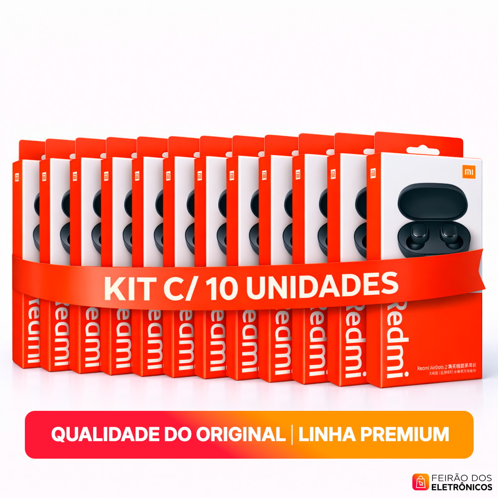 Fone De Ouvido Bluetooth Sem Fio AirDots2 Fone Sem Fio Bluetooth | Frete Grátis | Envio Imediato | Kit 10 unidades