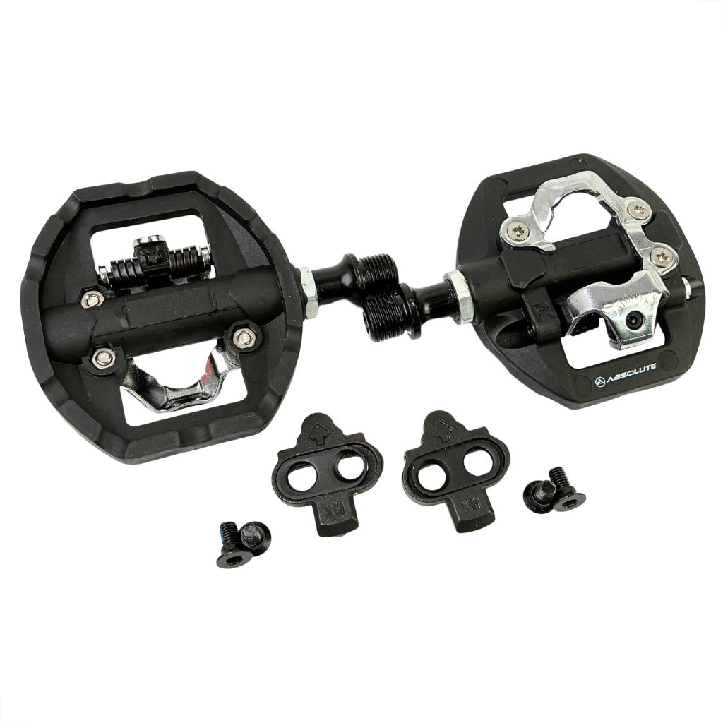 PEDAL CLIP ABSOLUTE DUAL C/ PLATAFORMA C/ TACO - DUPLA FACE / 9/16 ROSCA GROSSA - MTB / URBANO