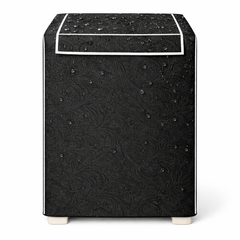 capa para maquina de lavar preta tamanho g panasonic samsung colomarq 12kg a 17 kg flanelada com zíper linha premium