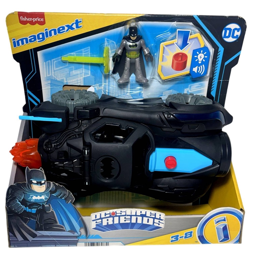 Conjunto Imaginext Veículo Carro Batmóvel Bat-tech Deluxe Batman Dc Comics - Fisher Price