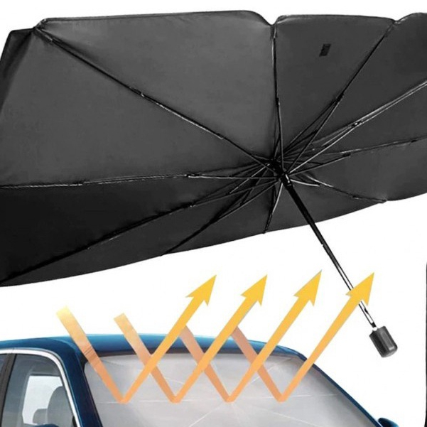 Guarda Sol Portátil ParaBrisa de Carro Proteção Raio Solar Uv Guarda Chuva Automático
