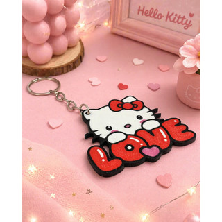 Chaveiro Hello Kitty Love | 3D Fofo Presente Namorados | Decoração Mochila