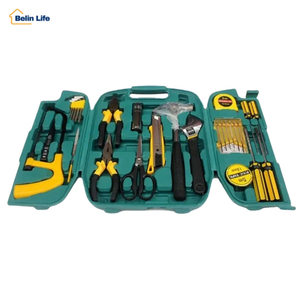 Jogo Kit Maleta de Ferramentas 27 Peças Completa Para Casa e DIY Aço Carbono
