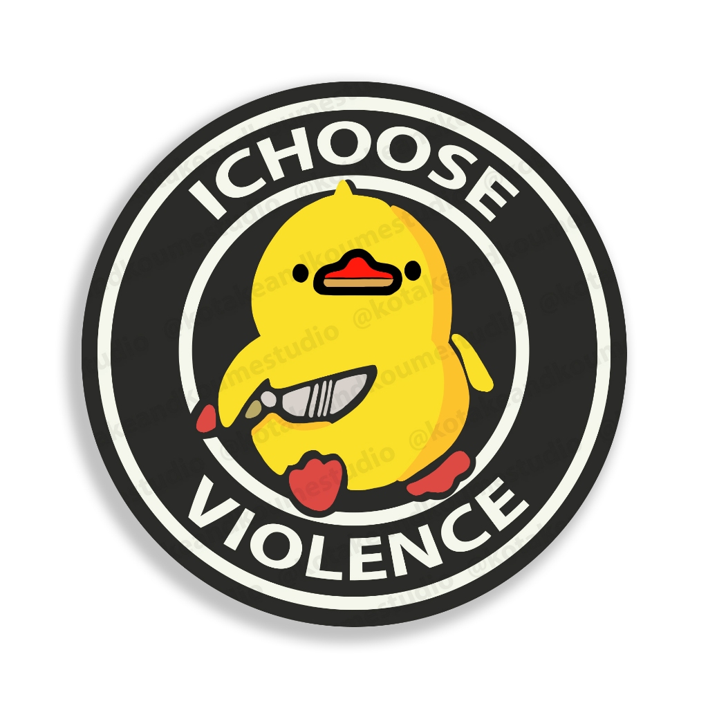 ADESIVO Patinho bravo, 10x10cm, Engraçado, Meme, Carro, JDM ,Tuning, Vidro, Sticker, Automotivo, Humor