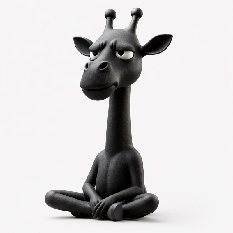 Imagem Estátua Girafa Zen Decorativa 10cm | Enfeite Minimalista Sala Quarto Presente Criativo