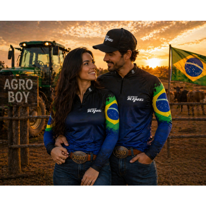 Camisa Camiseta Agro tecido Dryfit Toque Gelado Para Toda Familia Sublimação e Proteção UV50+ GLL-178