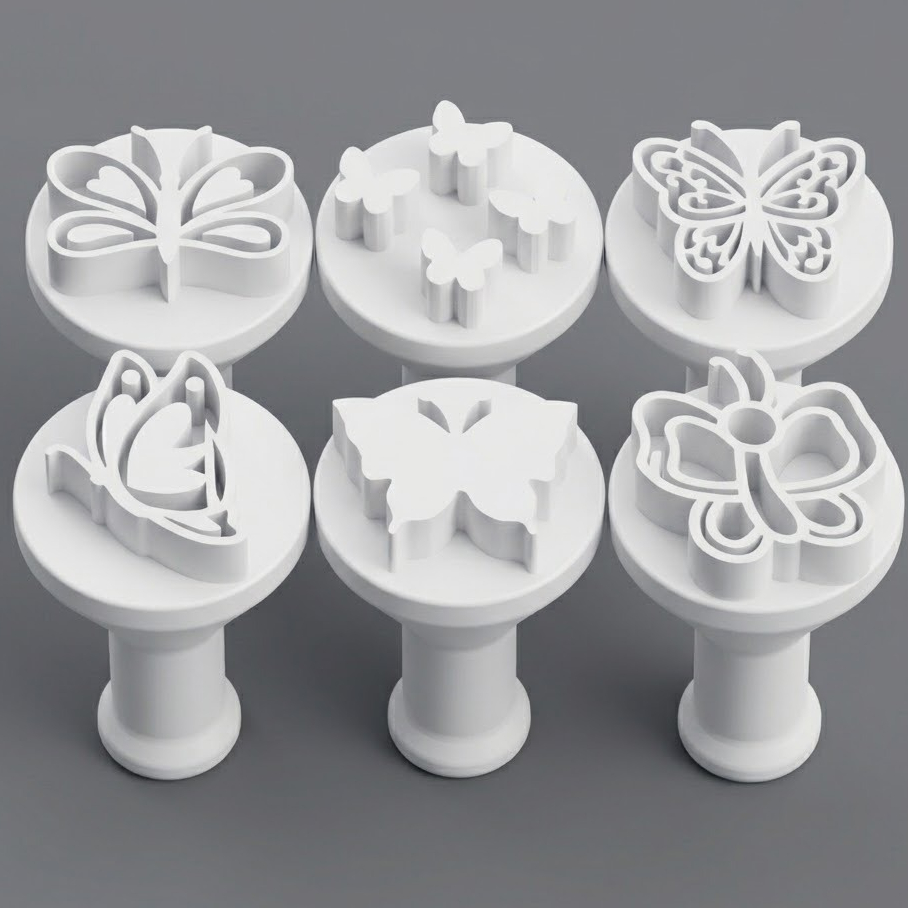 Kit 6 Carimbos Borboletas Para Doces Brigadeiros Molde Carimbo Festa Confeitaria