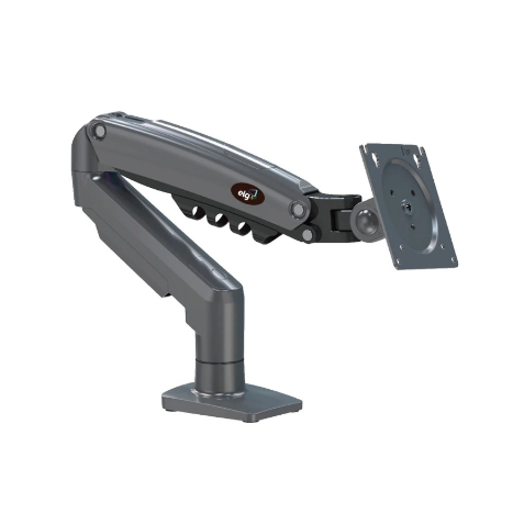 Suporte Ergonômico de Mesa para Monitor 17" a 35", Pistão a Gás, Suporte Até 9kg, VESA 75-100, Preto, F80N, ELG