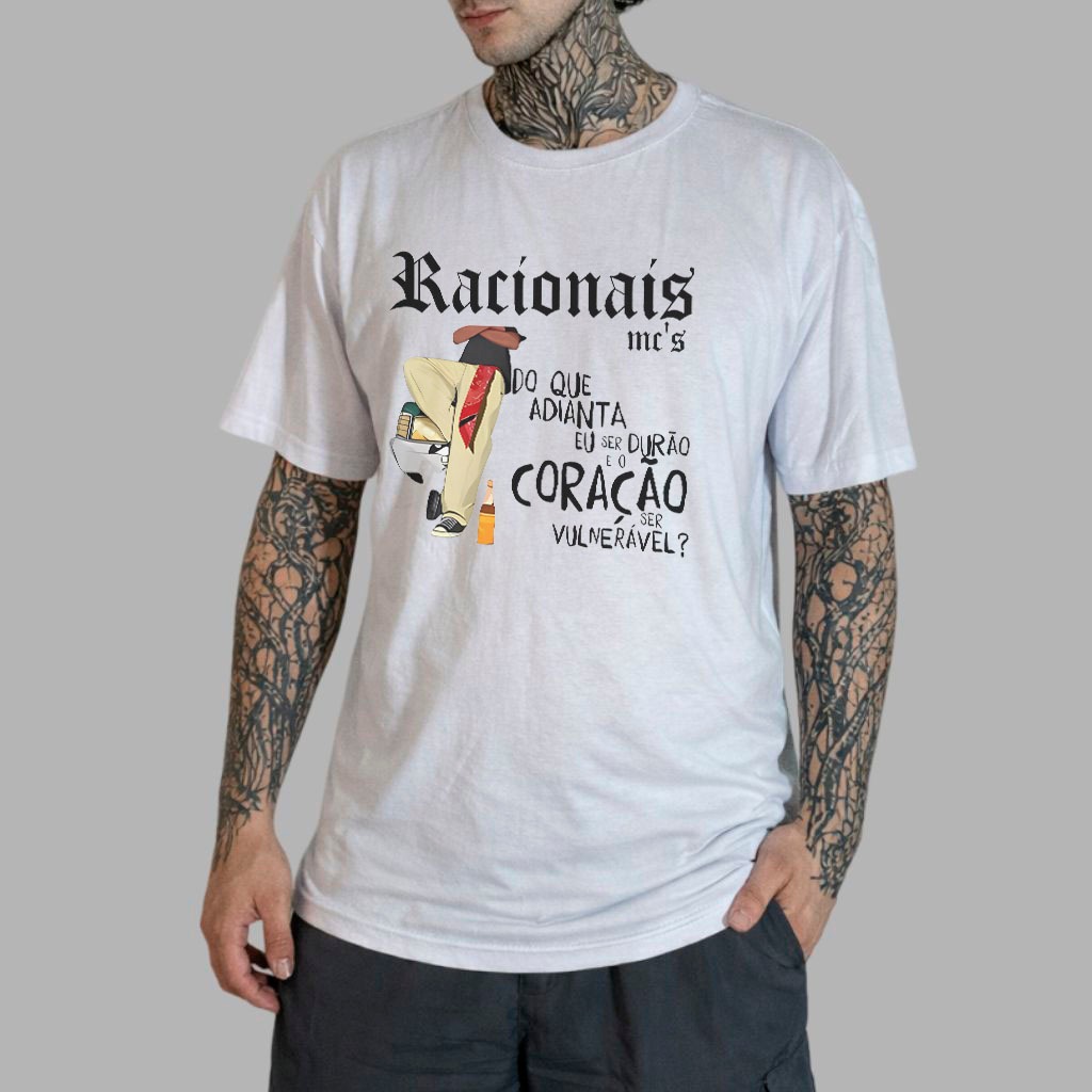 Camiseta Estampada Grupo Musical Racionais Mc's- Camisa 100% Algodão Unissex Macia Qualidade Premium