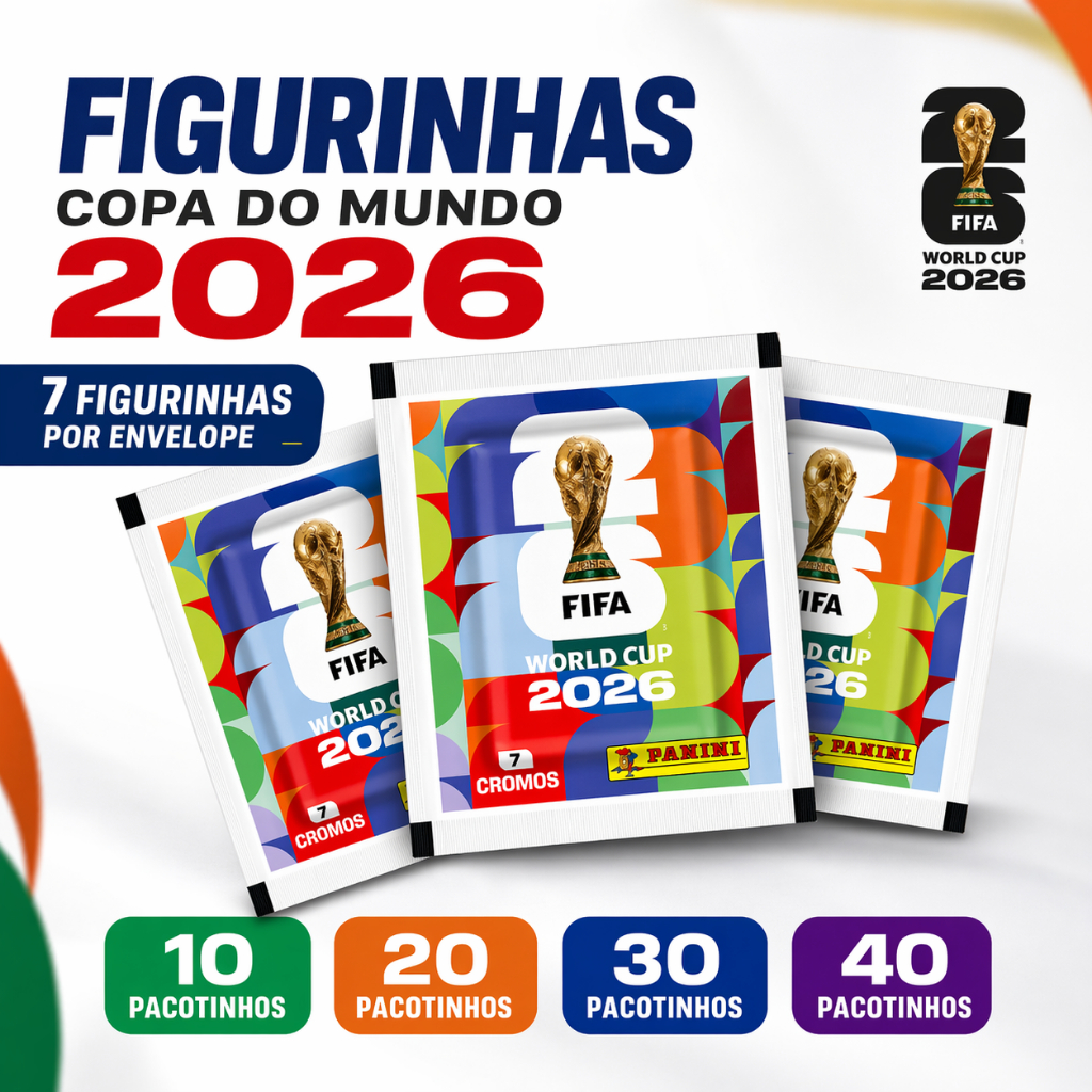 Figurinhas Copa Do Mundo 2026 Panini Oficial FIFA Envelopes Lacrados 7 Cromos Colecionador