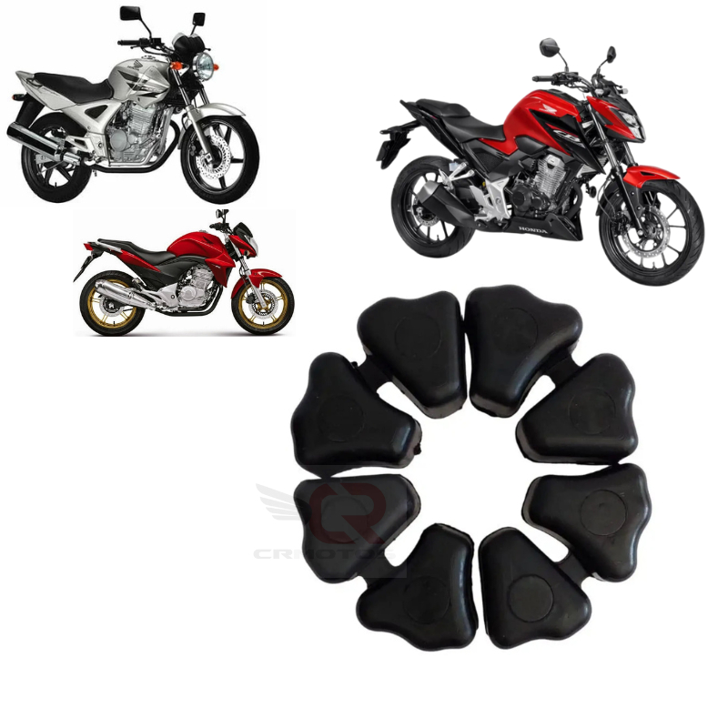 KIT COXIM BUCHA COROA CBX 250 TWISTER CB300R BORRACHA NITRICA 4 PEÇAS RESISTENTE ENCAIXE PERFEITO