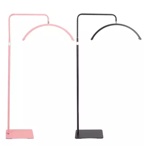 Luminária Meia Lua Led 36w Chão Para Cílios E Make Suporte Celular