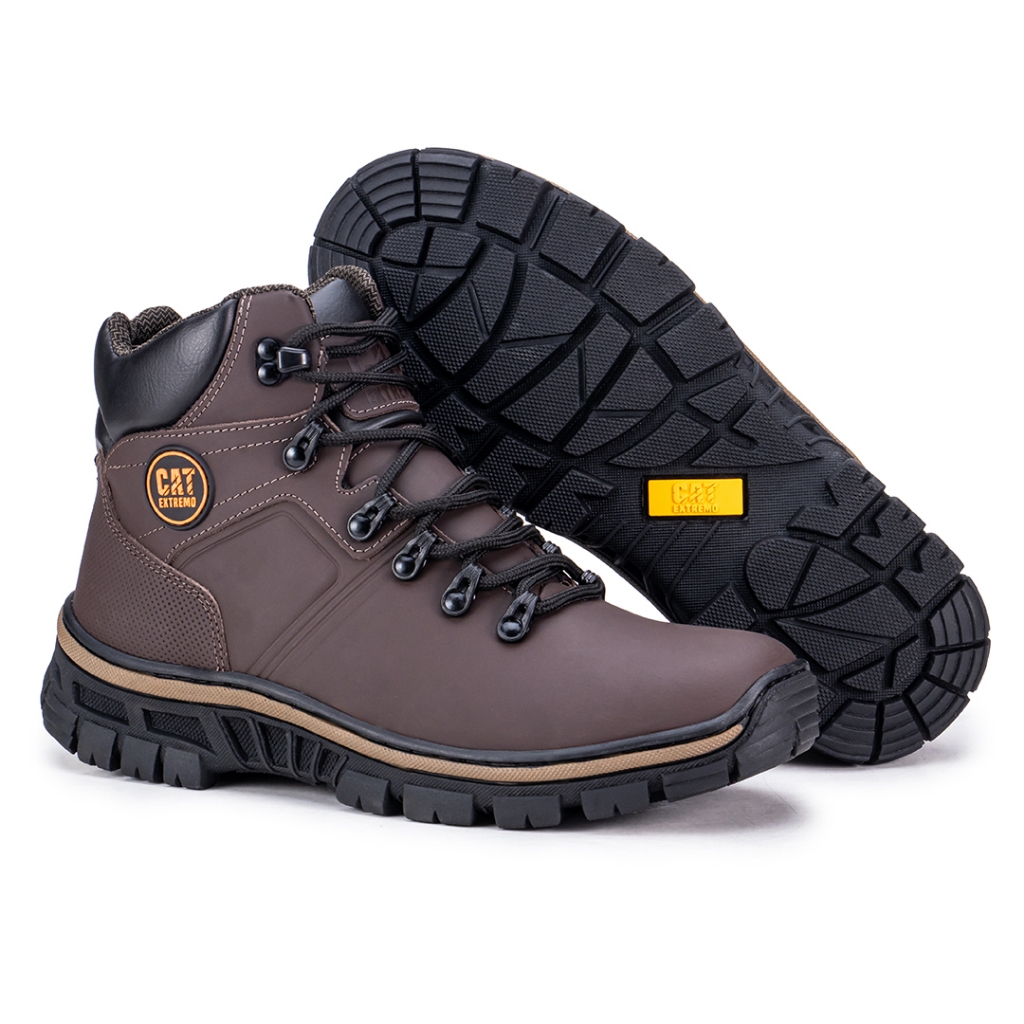 Bota Coturno Toronto Catextremo Masculino Em Couro Emborrachado Premium Conforto e Proteção