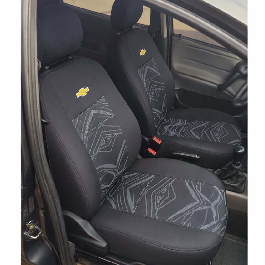 Jogo De Capas Para Banco De Carro Em Tecido Grosso Original Corsa Celta Prisma Agile Vectra Astra