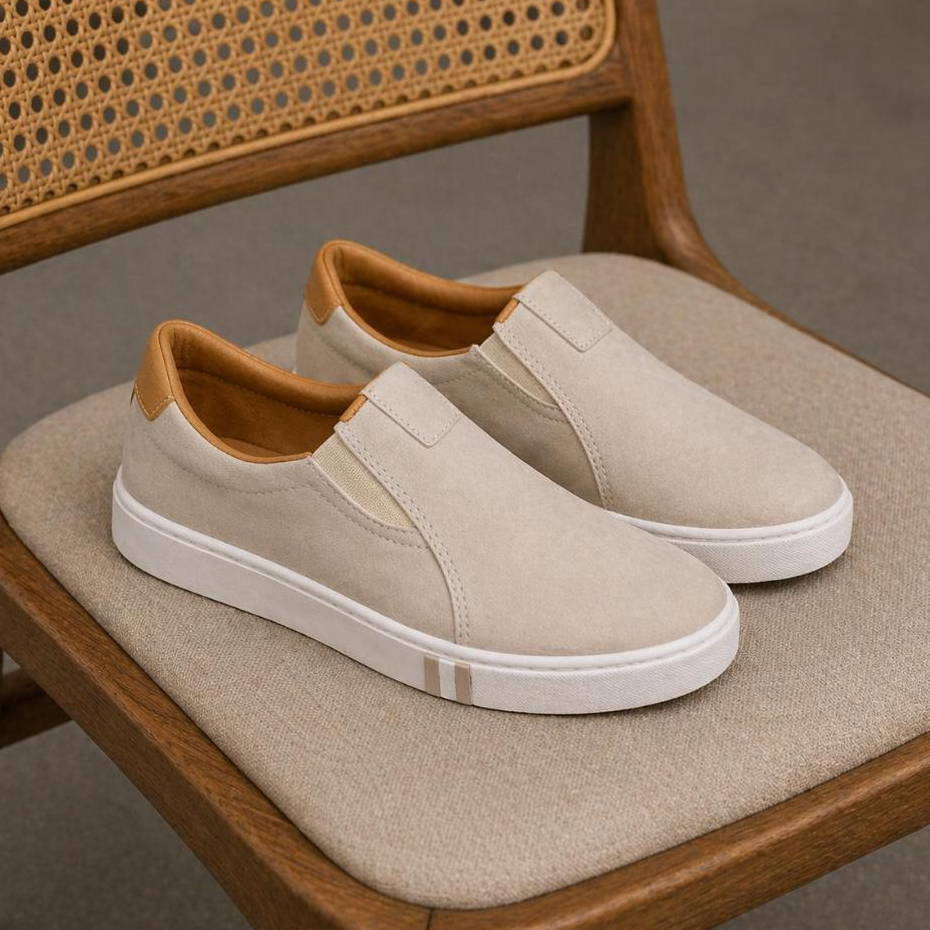 Sapatênis masculino calce facil slip on leve confortavel estiloso lançamento2026
