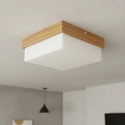 Luminária Plafon 30x30 Freijo Sobrepor Parede E Teto Soquete E27 Bivolt Pronta Entrega Unidade e KIT