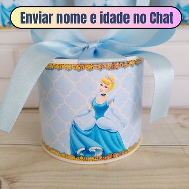 Kit Tubolata Personalizada (5X6) CINDERELA - Aniversário - Batizado - Lembrancinha - Chá de Bebê