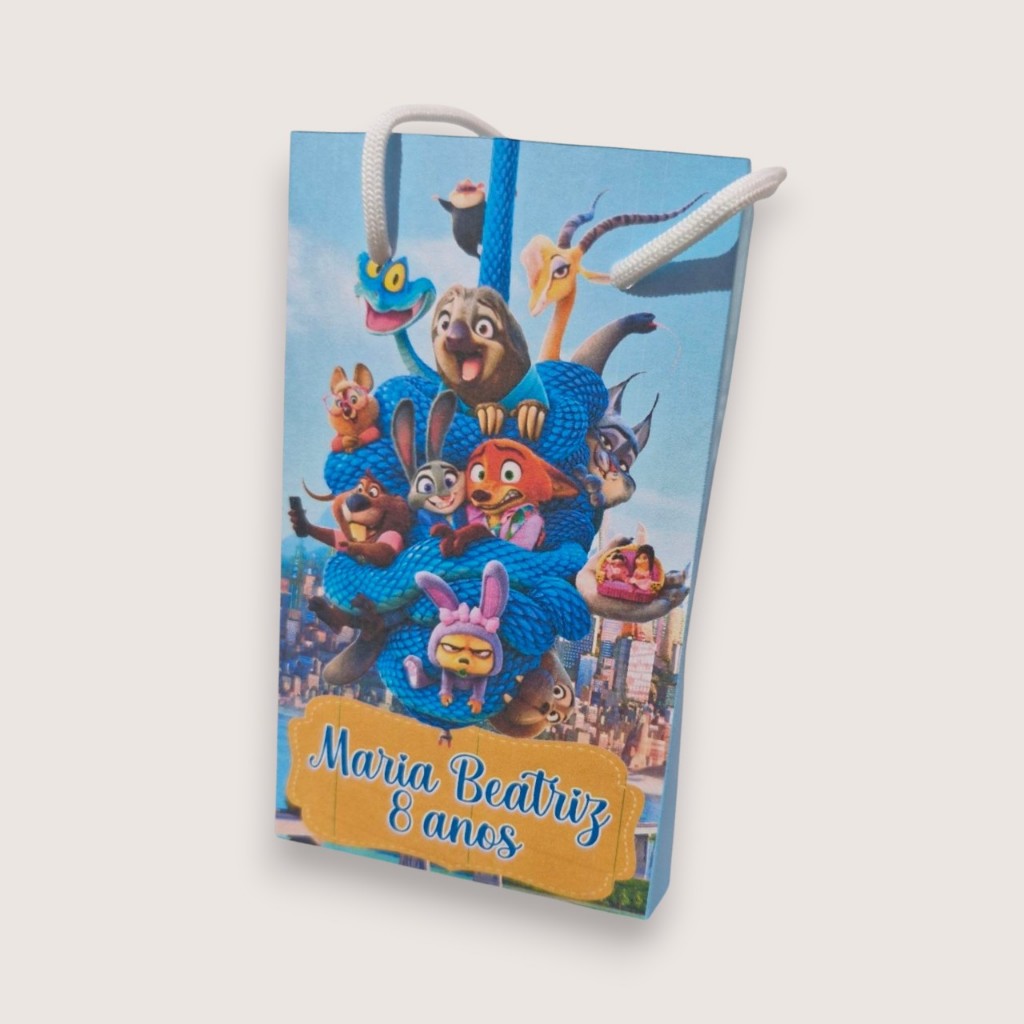 Detalhes do 50 SACOLINHA PERSONALIZADA ZOOTOPIA 2 | PEGUE E MONTE| PERSONALIZADOS LEMBRANCINHAS SACOLINHA ZOOTOPIA