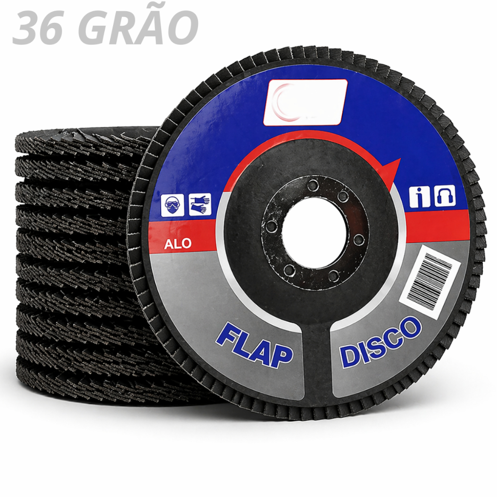 Kit 1/3/5 Disco Flap 36 Grãos 4 1/2 Polegadas 115mmx22mm Disco Esmerilhadeira Lixadeira Para Ferro Madeira Resistente