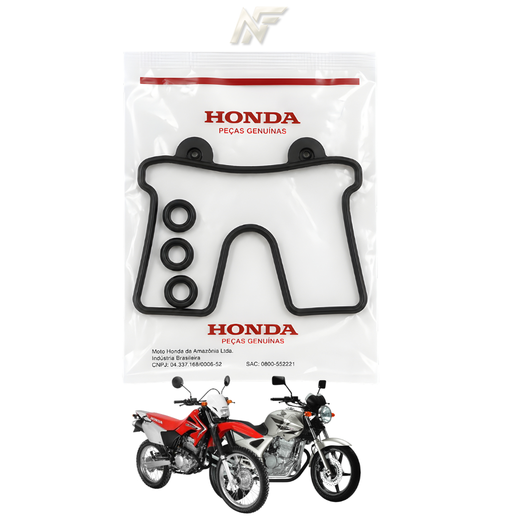 Junta Guarnição Tampa Válvula + 3 Coxim CBX Twister 250/ Tornado 250 Kit Honda