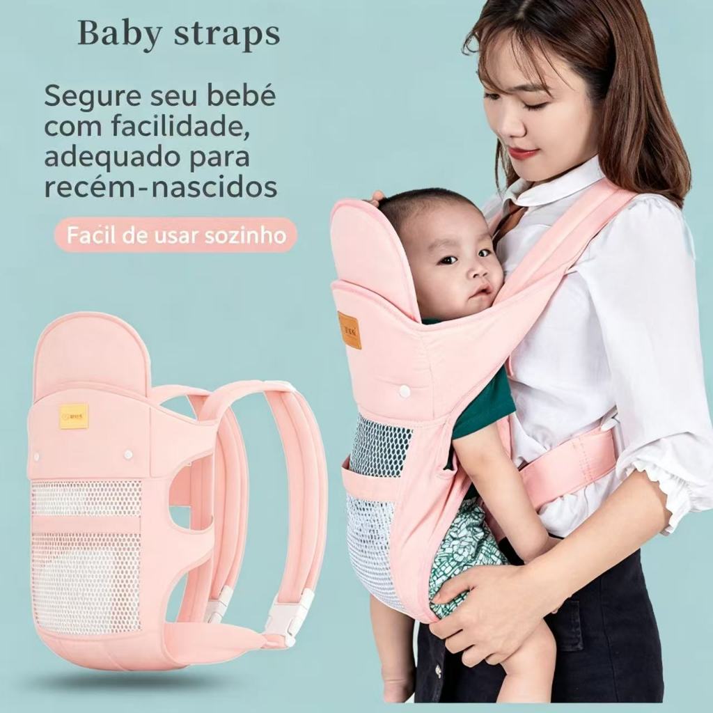 Canguru Carregador de Bebê Ergonômico 0-20Kg 4 maneiras de usar Itens essenciais para o bebê sair