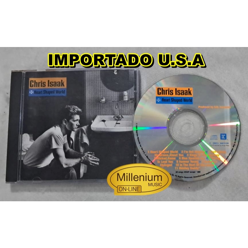CD Chris Isaak  Heart Shaped World 1989 Importado E.U.A Original Gravadora Em Bom Estado