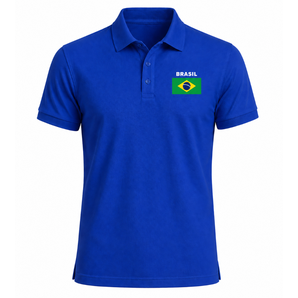 Camisa Polo Masculina Copa do Mundo 2026 Brasil Premium