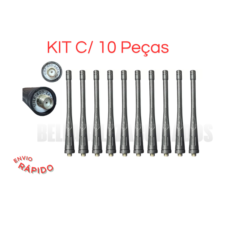 10 Peças Antena Rádio Baofeng Bf 777s Bf 888s Original Uhf 400 480mhz