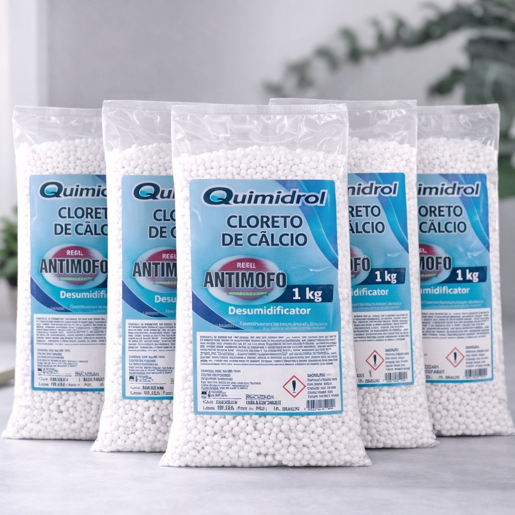 Cloreto de Cálcio Bolinhas Anti Mofo Quimidrol 5kg 4kg 3kg 2kg 1kg