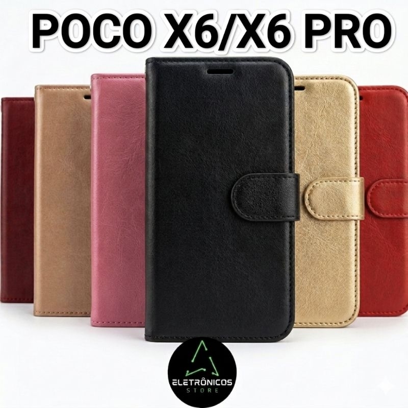 Capa Capinha Carteira Flip Cover Xiaomi Poco X6/X6 pro