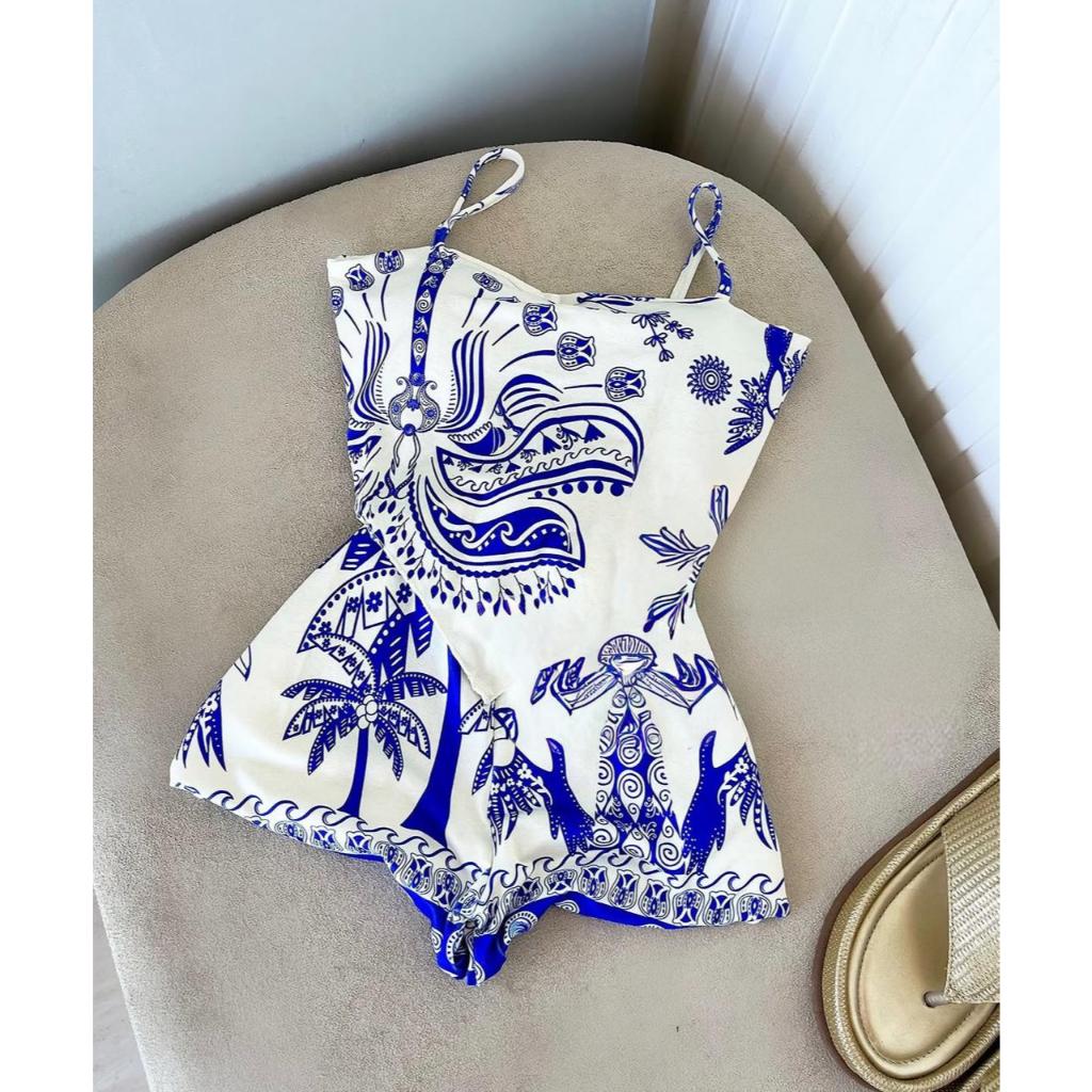 Conjunto Estela em Malha Suplex Short + Cropped - conjunto feminino estampado tucano inspiração short + blusa ponta