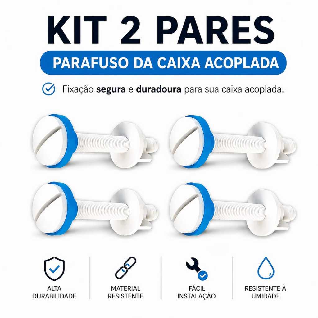 KIT PARAFUSO DA CAIXA ACOPLADA VALEPLAST