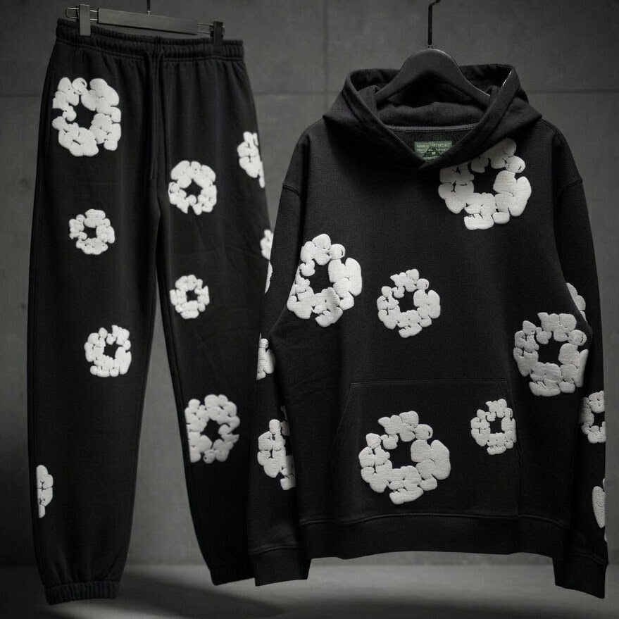 Conjunto de Moletom  estilo europeu e americano Casual Conjunto -moda internacional