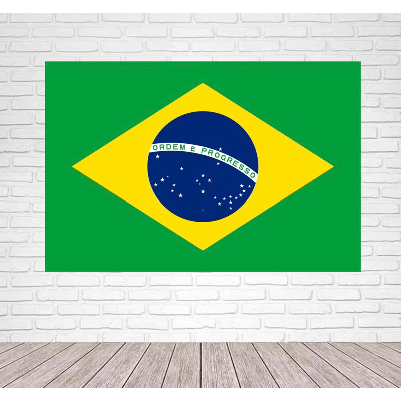 Painel Bandeira do Brasil - de papel - 60x90 - Copa do Mundo