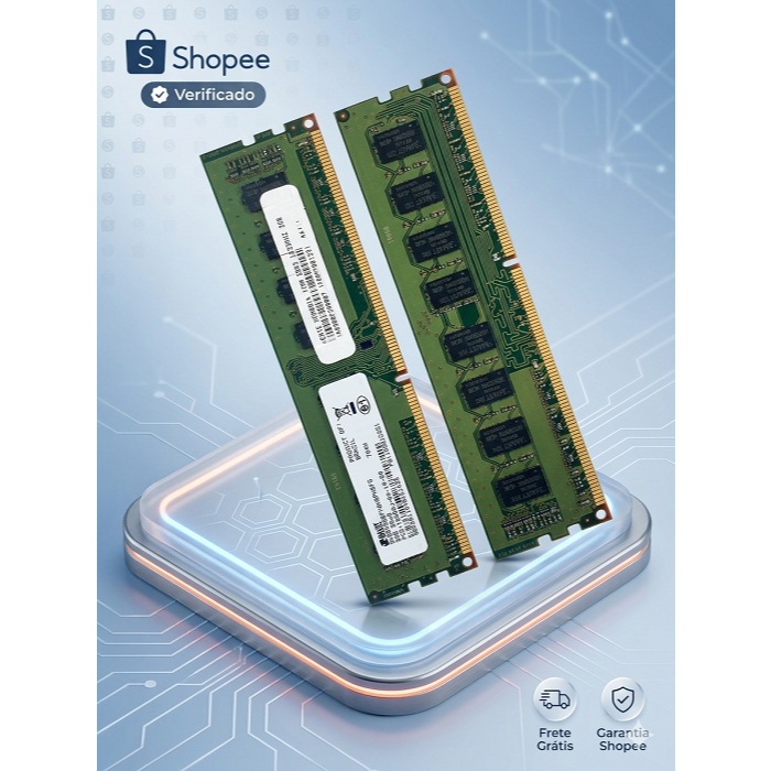 2 Memória Smart para Computador de  2GB DDR3 PC3-10600u-09-10-B0  784H 1333MHz
