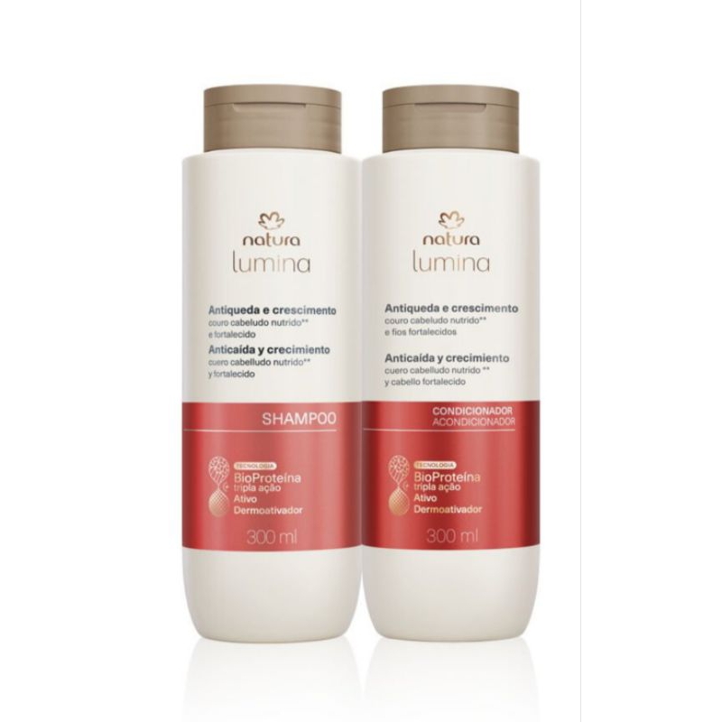 Natura Lumina Kit Antiqueda e Crescimento Shampoo + Condicionador 300ml