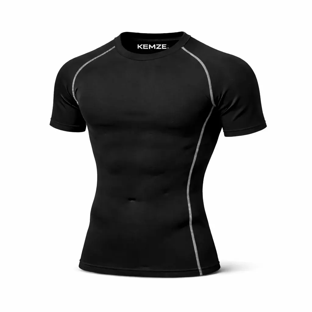 Camiseta de Compressão KEMZE Masculina Premium Lisa Pro Justa Academia Treino