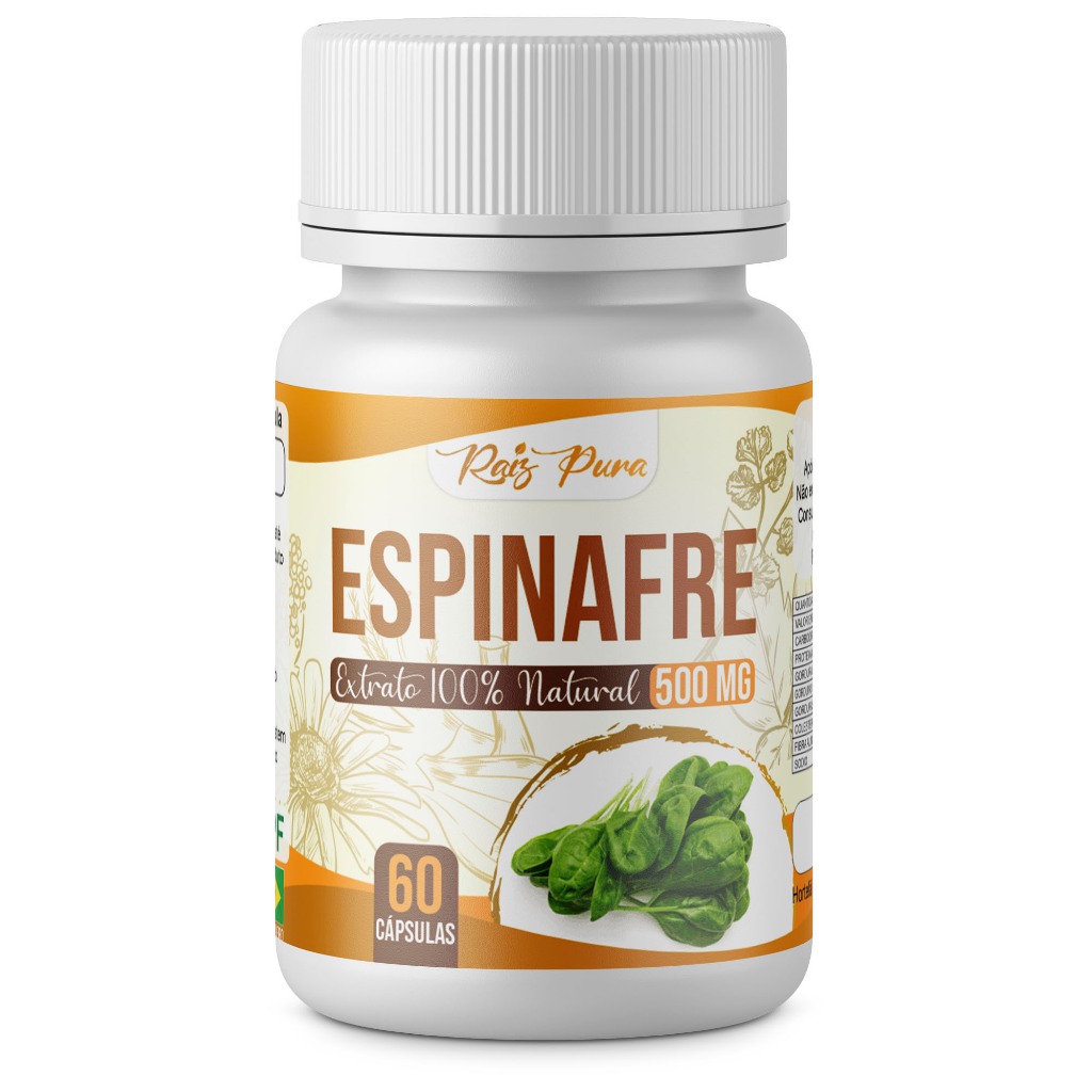 EXTRATO DE ESPINAFRE 100% PURO | 500 MG - 60 CÁPSULAS