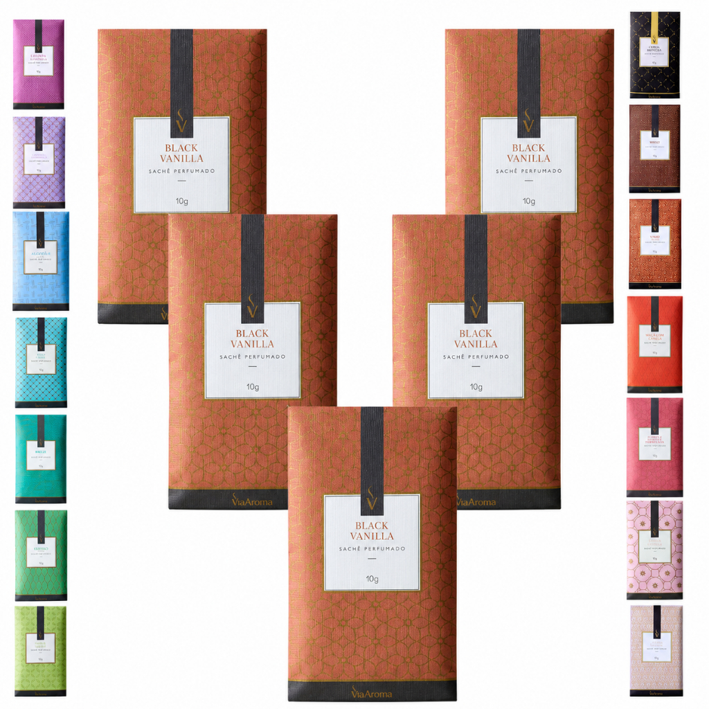 Cheirinho para Guarda Roupa Sachê Perfumado Kit Via Aroma Cheirinho para Casa