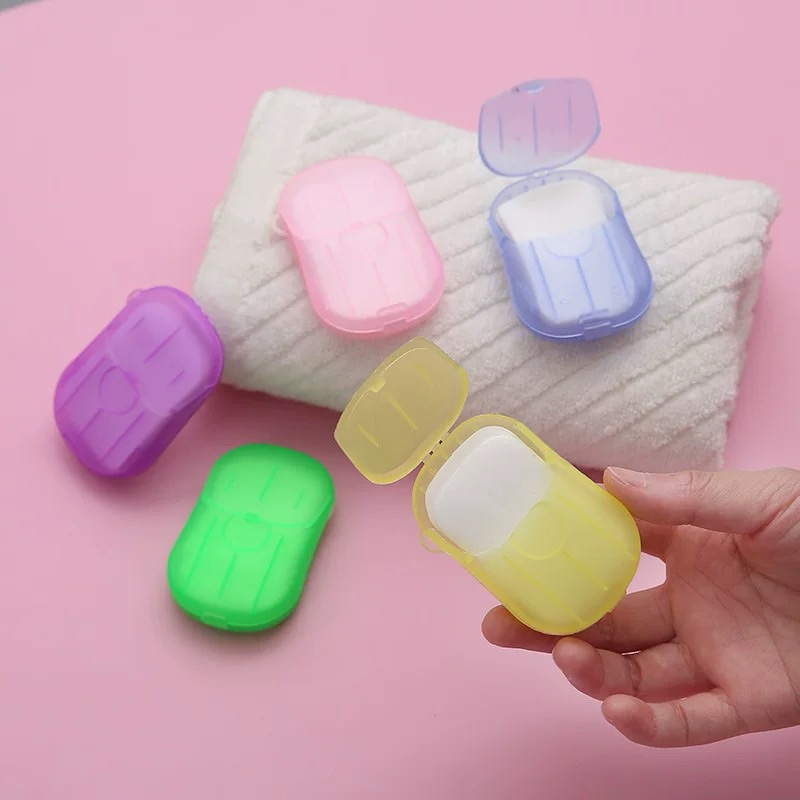 Kit Com 3 Sabonetes Portátil em Folhas Descartáveis para lavagem higiene das mãos