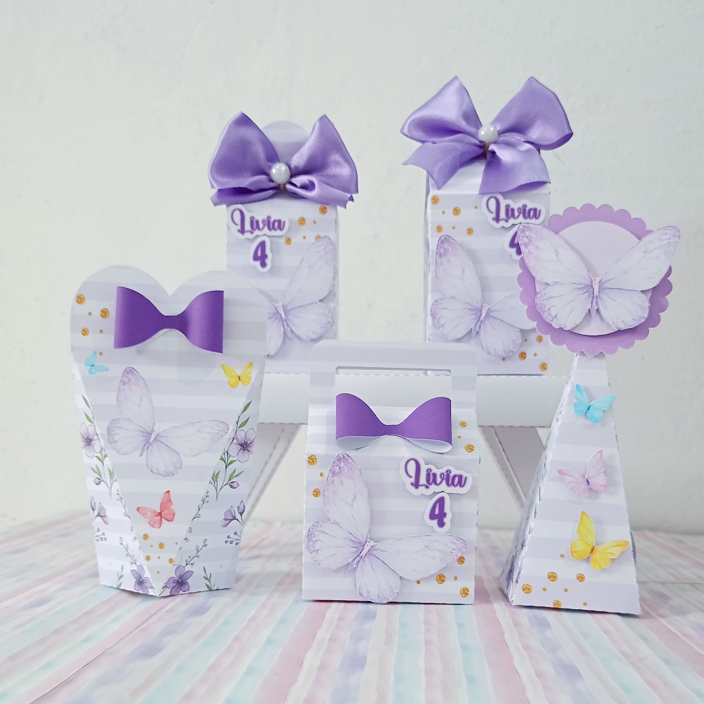 Kit Festa Jardim Encantado Borboleta/ Caixinhas Decorada/Lembrancinhas/Aniversário Personalizado