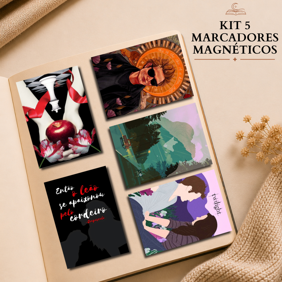 Kit 5 marcadores magnéticos - Crepúsculo