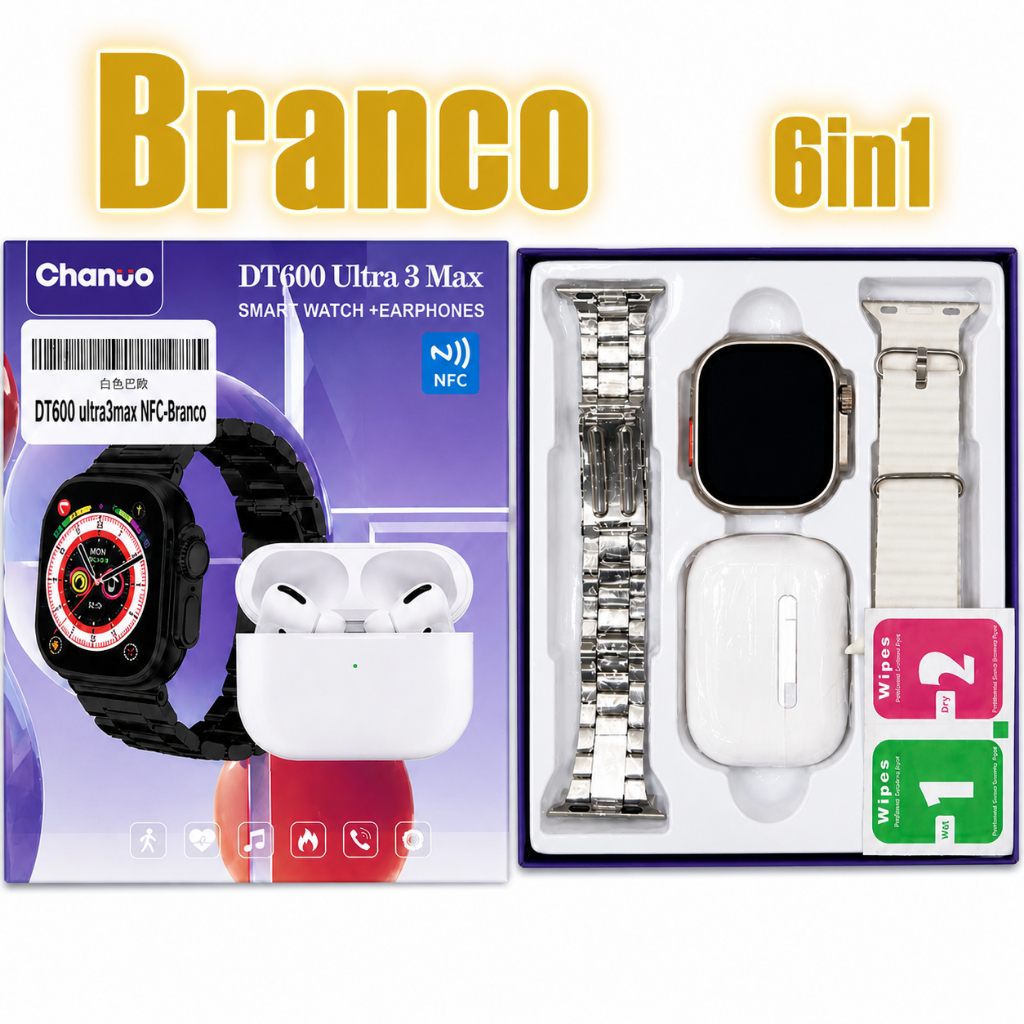 2026 Novo DT600 Ultra 3 Series 10 Relógio Inteligente Digital Masculino Feminino Smartwatch
