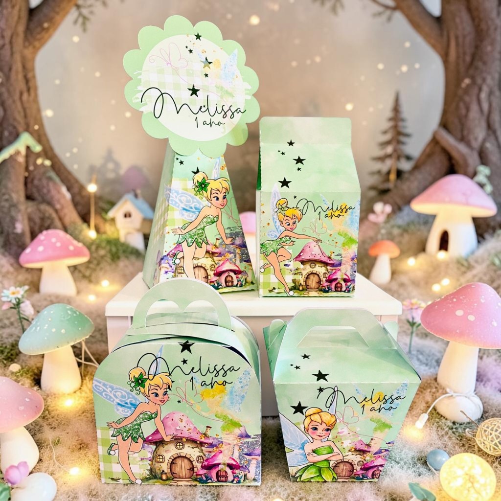 Kit Festa Infantil Caixinhas tema SININHO -  Lembrancinhas Personalizadas aniversário- PEGUE E MONTE