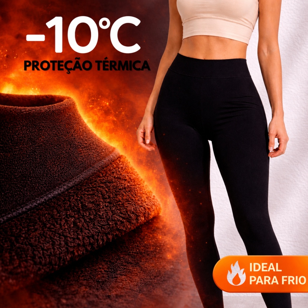 Detalhes do Meia Calça Térmica Flanelada Preta Legging Segunda Pele Cintura Alta Inverno Não Transparente