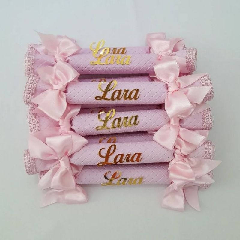 Jujuba Personalizada Luxo com Laço 🎀 Lembrancinha Infantil Elegante com Nome | Kit Festa Premium